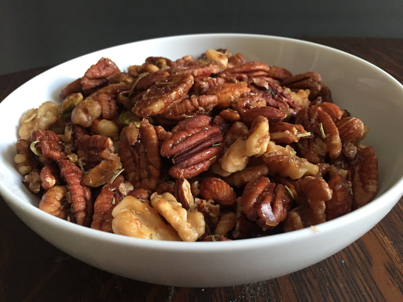 Sweet And Spicy Rosemary Pecans